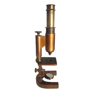 Antique No 975 Microscope in Brass from Beneche & Wasserlein, Berlin, 1850s For Sale