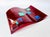 Contemporary Postmodern Fused Glass Wall Sculpture, Red Dichroic Art Glass For Sale - Image 3 of 10