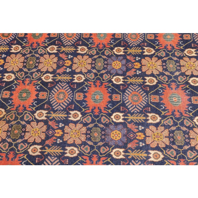 Early 20th Century Fine Antique Persian Senneh Wool Rug 4’6" X 6’5" For Sale - Image 5 of 5