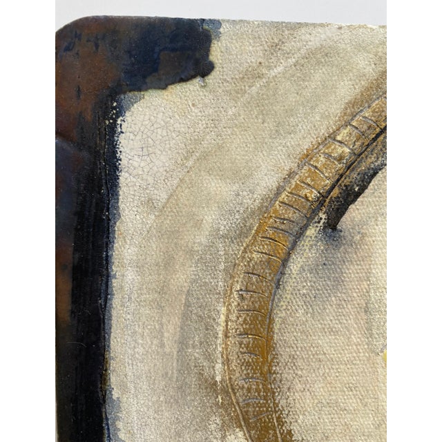 Original Abstract Portrait of a Woman on Clay Tile For Sale - Image 4 of 6