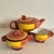 Dimensions: pitcher (see below) milk jug: h 6.5 x w 14.5 x d 10.5 cm sugar bowl: h 10.5 x w 16.5 x d 12.5 cm plate: ø 19.5...