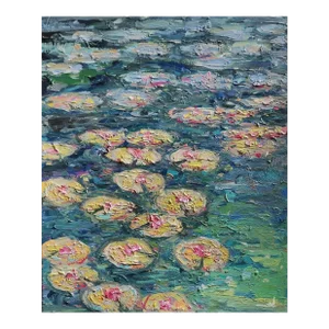 Waterlilies Impressionist Oil Painting by Vivek Mandalia