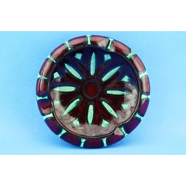 Brown Vintage Art Deco Futurist Ceramic Ashtray by Fama F.A.M.A. Ascoli Piceno, 1930s For Sale - Image 8 of 18