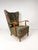 Swedish High Back Lounge Chair With Floral Upholstery, 1950's For Sale - Image 9 of 9