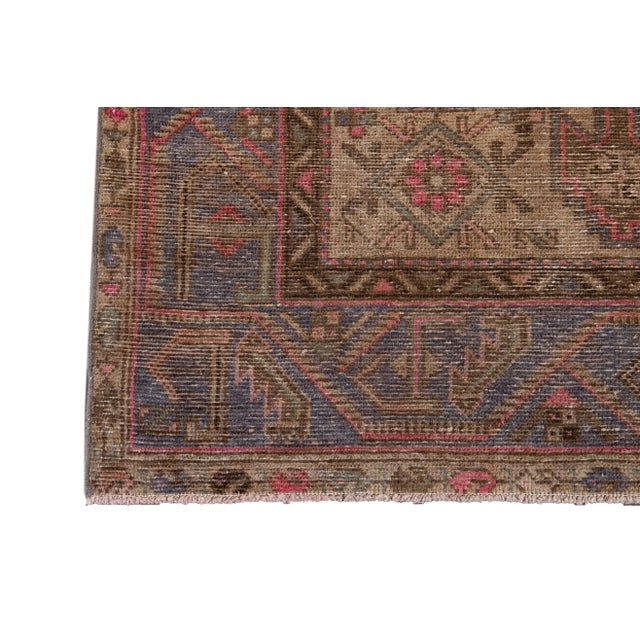 Tan Vintage Malayer Persian Handmade Tan Medallion Wool Runner For Sale - Image 8 of 12