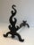 Metal Cast Iron and Wrought Ironandirons, French, circa 1940 - A Pair For Sale - Image 7 of 13