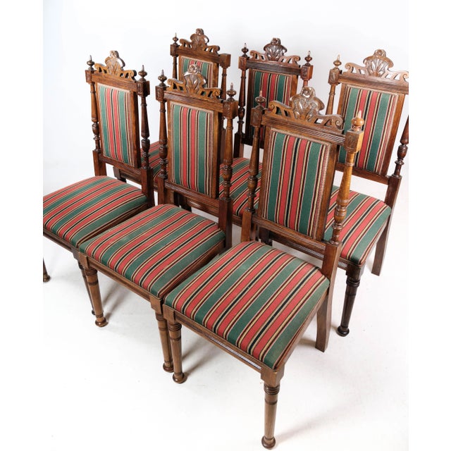 Oak Dining Room Chairs, 1920s, Set of 6 For Sale - Image 6 of 17