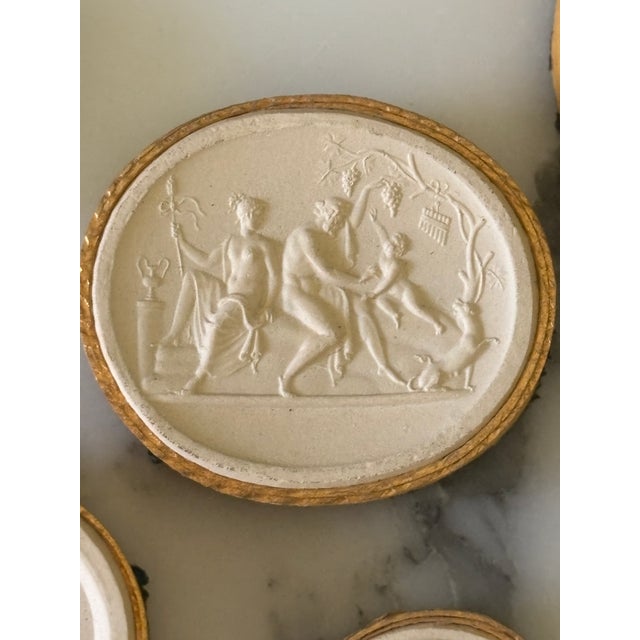 Early 19th Century Antique Italian Grand Tour Plaster Intaglios - Set of 6 (Group #5) For Sale - Image 5 of 11
