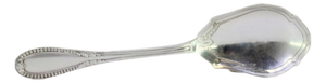 Silver Teaspoon with Pearls Handle and Engraved Shell