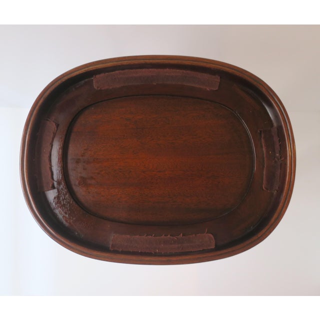 English Faux-Bamboo Mahogany Accent Drinks Table With Porcelain Top, Circa Early-20th C For Sale - Image 13 of 14