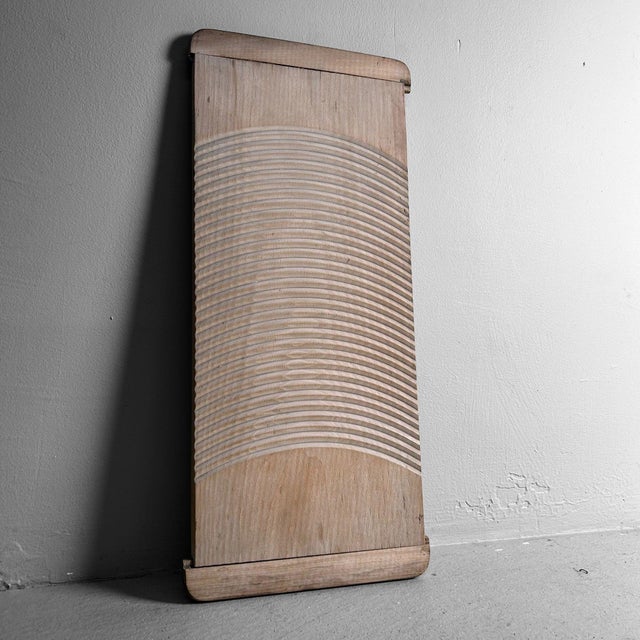 Beige Handcrafted Wooden Washboard, Japan, 1950s For Sale - Image 8 of 9