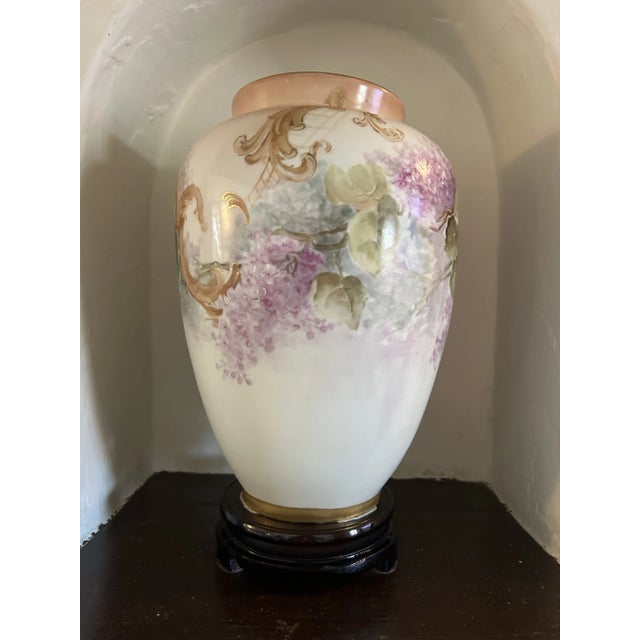 Art Nouveau Antique Floral Vase For Sale - Image 3 of 5