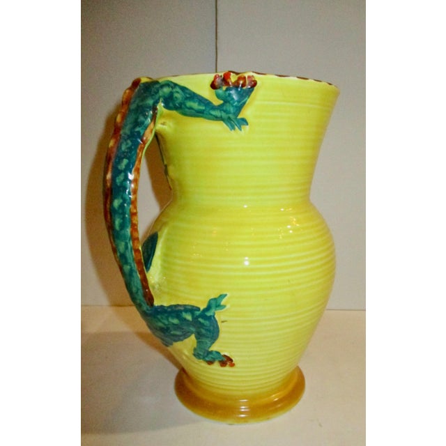 Asian 1930s Vintage Burleigh Ware English Yellow Pitcher For Sale - Image 3 of 7