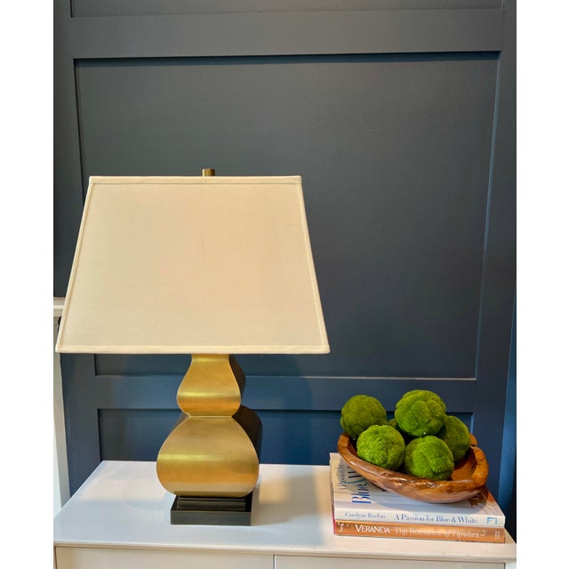 Designed by Chapman & Myers for Visual Comfort, this Fang Gourd Table Lamp showcases a sculptural double-gourd silhouette...