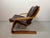 Mid-Century Leather Lounge Chair on Plywood Frame, the Netherlands 1970s For Sale - Image 6 of 10