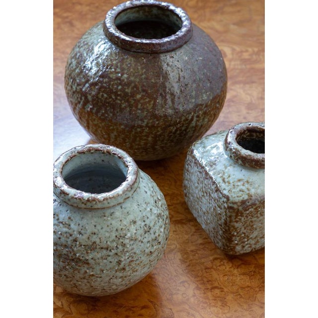Beige Large Chamotte Vase from Gunnar Nylund, 1930s For Sale - Image 8 of 13