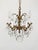Antique 5 Arm 5 Light Tiny Dancer Brass Cut Lead Glass Crystal Chandelier For Sale - Image 11 of 12