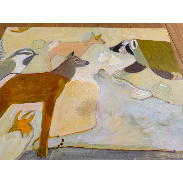 Abstract Expressionism "Echoes of Yellowstone" a Sweet Painting by LWren Walraven For Sale - Image 3 of 10