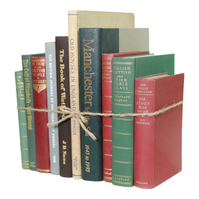 Decorative Books - Vintage British History Oversized Book Bundle - 1 foot of Books For Sale