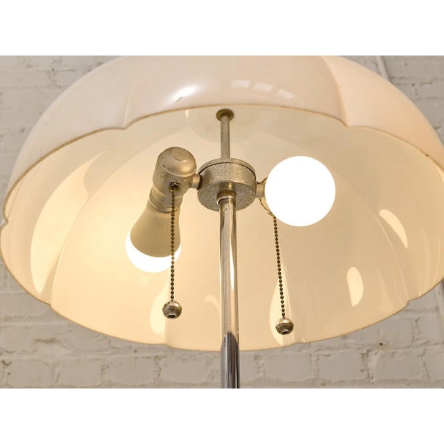 Mid-Century Modern Vintage Bauhaus White Sculptural Dome Table Lamp For Sale - Image 3 of 8