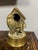 This delightful vintage English brass bird and birdhouse figure is a charming decorative accent, beautifully rendered with...