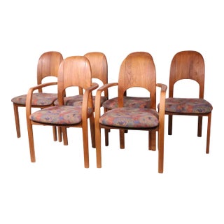 Mid 20th Century Set of Six Danish Mid Century Modern Dining Chairs by Hoostebro Mobelfabrik a/S For Sale