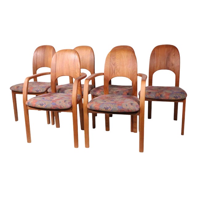 Mid 20th Century Set of Six Danish Mid Century Modern Dining Chairs by Hoostebro Mobelfabrik a/S For Sale