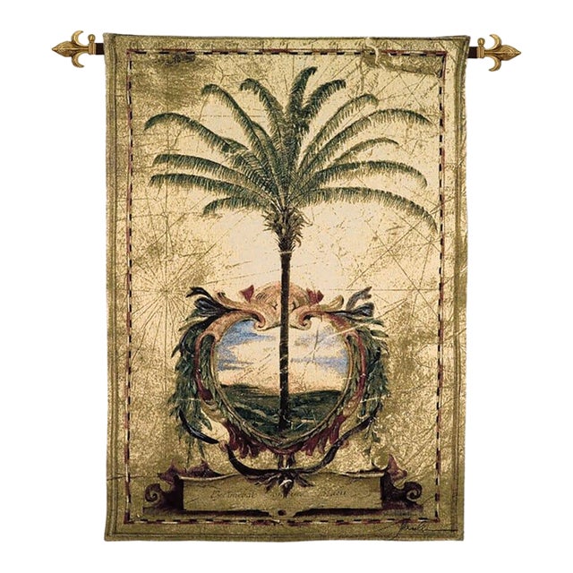 Sunset Palm Loom Woven Tapestry - 132 X 88 Cm (4'4" X 2'11") - Requires Rod Size 2 For Sale