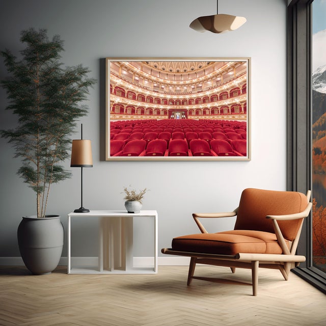 Art Deco Teatro Petruzzelli Xi, Bari, Italy, Interior Photograph by Richard Silver 24x36 For Sale - Image 3 of 4