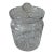 Vintage Cut Crystal Lidded Biscuit Jar With Diamond and Starburst Pattern, C. 1950s–60s For Sale