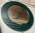 Mid-Century Modern Style Resin Round Mirror in Emerald and Ebony, Set of 3 For Sale In New York - Image 6 of 12