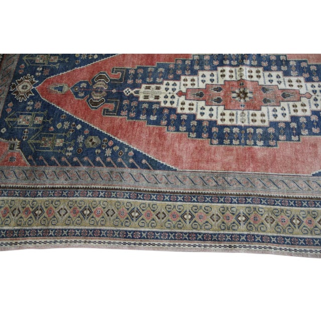1960s 1960s Multicolor Handwoven Turkish Rug 5'6" X 10'10" For Sale - Image 5 of 10