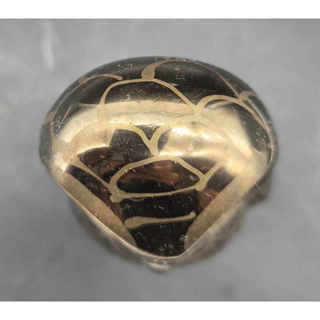 Metal Mid 20th Century Brass Owl Paper Weight For Sale - Image 7 of 8