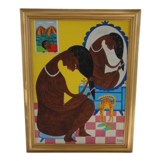 1980s Seymour Bottex Original Oil on Board For Sale