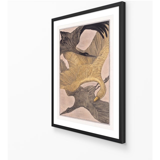 Atelier Aria Lumae Theodoor Van Hoytema Three Cranes in Flight Dutch Symbolist Fine Art Gallery Board Print 18 X 24 For Sale - Image 10 of 14