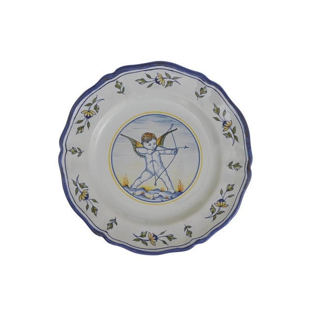 Italian Maiolica Cupid Plates Grazia Deruta for Bergdorf Goodman - a pair A charming pair of decorative wall plates...