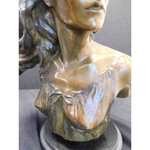Frederick Hart the Muse Suite "Music" Bronze Sculpture With Granite Base For Sale - Image 4 of 9