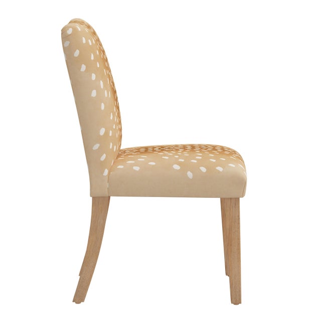 Transitional Dining Chair in Fawn Natural For Sale - Image 3 of 8