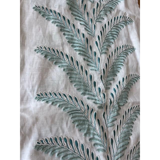 2020s Brunschwig & Fil Fougere Embroidery Fabric - Aqua #8024109 - 13 2 Yds For Sale - Image 5 of 10