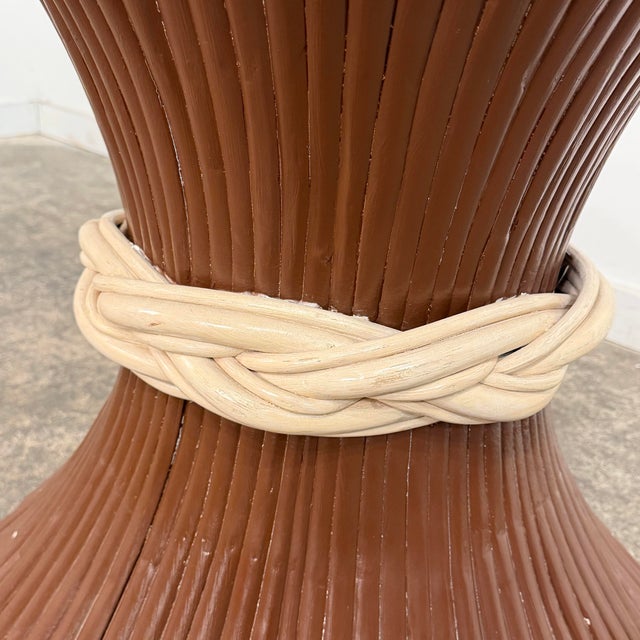 Brown Modern Regency Sheaf of Wheat Pedestal Table For Sale - Image 8 of 12