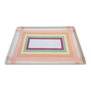 Vintage 1960s Op Art Melamine Serving Tray For Sale