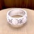 1990s 1990s Gucci Estate Engraved Ring Size 8 Sterling Silver 8.5 mm Height For Sale - Image 5 of 10