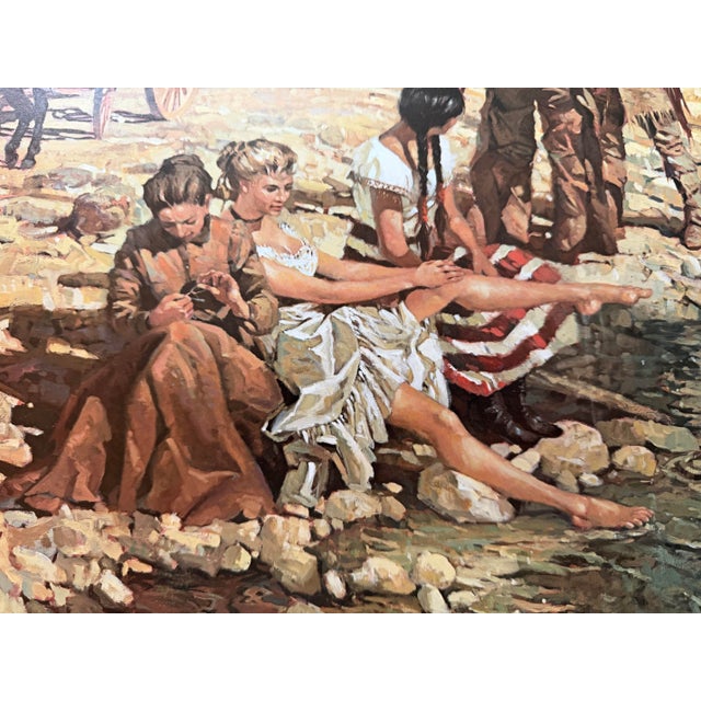 American 1985 Robert Summers Limited Edition Signed Print “Ten Minute Stretch” Unframed 1238/1500 For Sale - Image 3 of 7