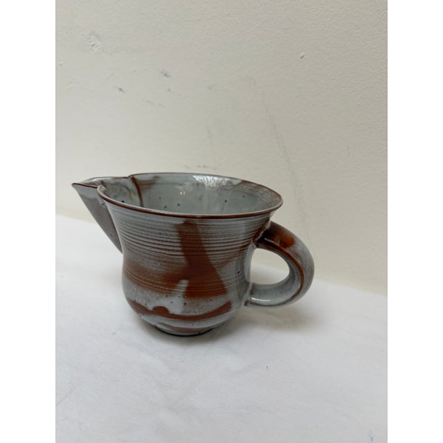 "Mid-Century Bauhaus studio pottery pitcher/creamer by Otto Lindig, designed and produced around 1935 in the Dornburg...