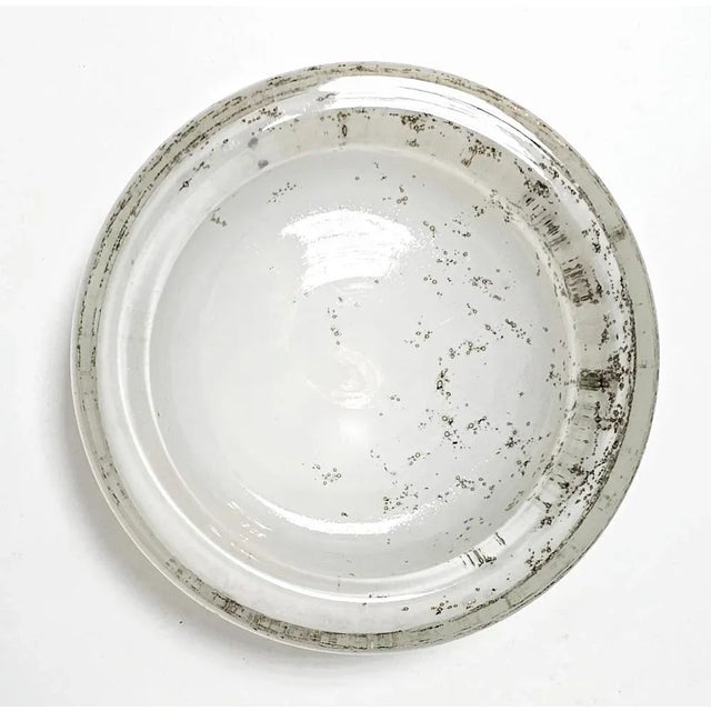 Glass Mid-Century Modern Murano Glass Ashtray in White Bubble Glass, Italy, 1970s For Sale - Image 7 of 8