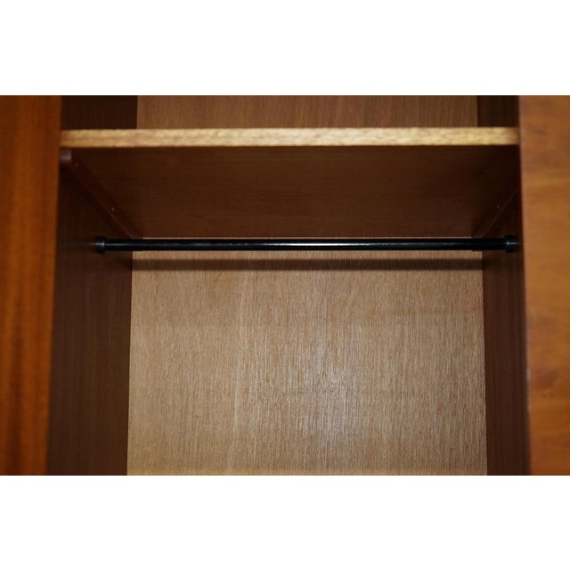 Vintage Military Campaign Burr Walnut Wardrobe with Internal Shelves For Sale - Image 18 of 18