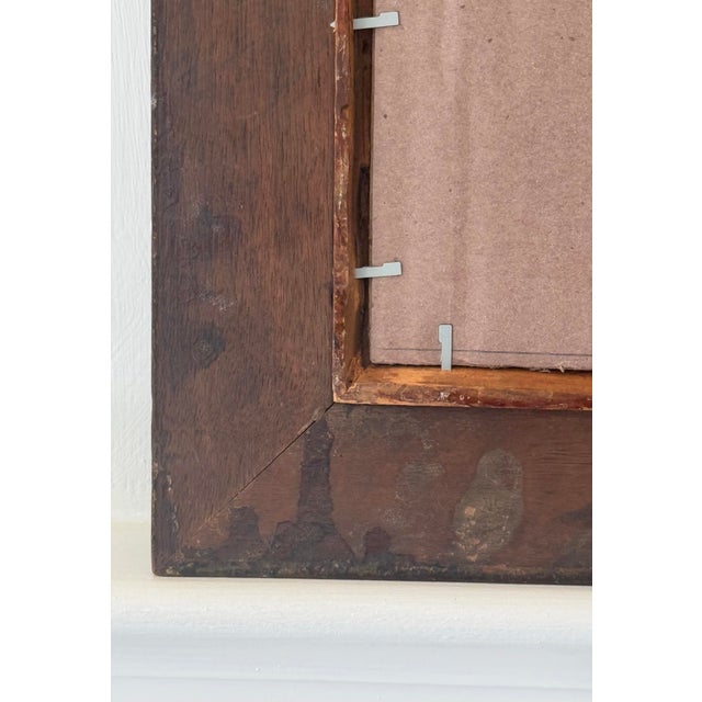 Wood Early 20th Century American Walnut Wood With Gold Gilt Framed Wall Mirror For Sale - Image 7 of 12