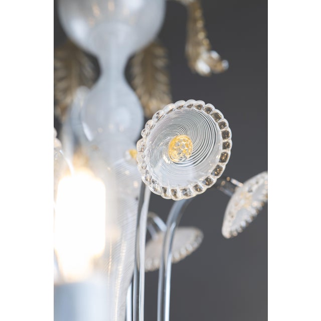 Art Deco Filigree Murano Glass Chandelier from Venini, 1940s For Sale - Image 15 of 18
