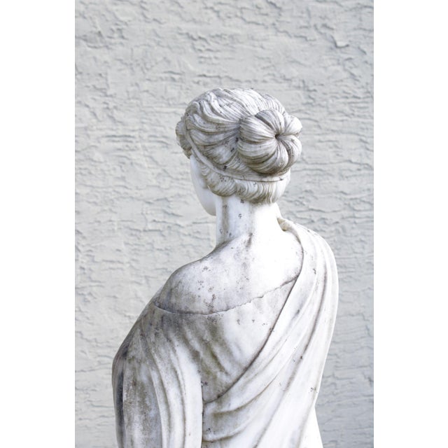 Antique Classical Style Diana Of Gabii Marble Garden Statue For Sale - Image 11 of 12