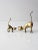 Mid Century Brass Cats Pair For Sale - Image 4 of 9